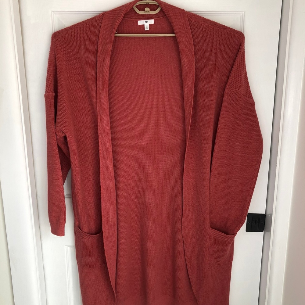 NWOT BP Stitch Curve Hem Cardigan 2X Pink Cedar